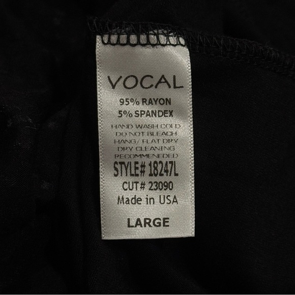 Vocal Black Distressed Cowboy Rodeo Rhinestoned Super Soft Long Sleeve Size L - Picture 6 of 8